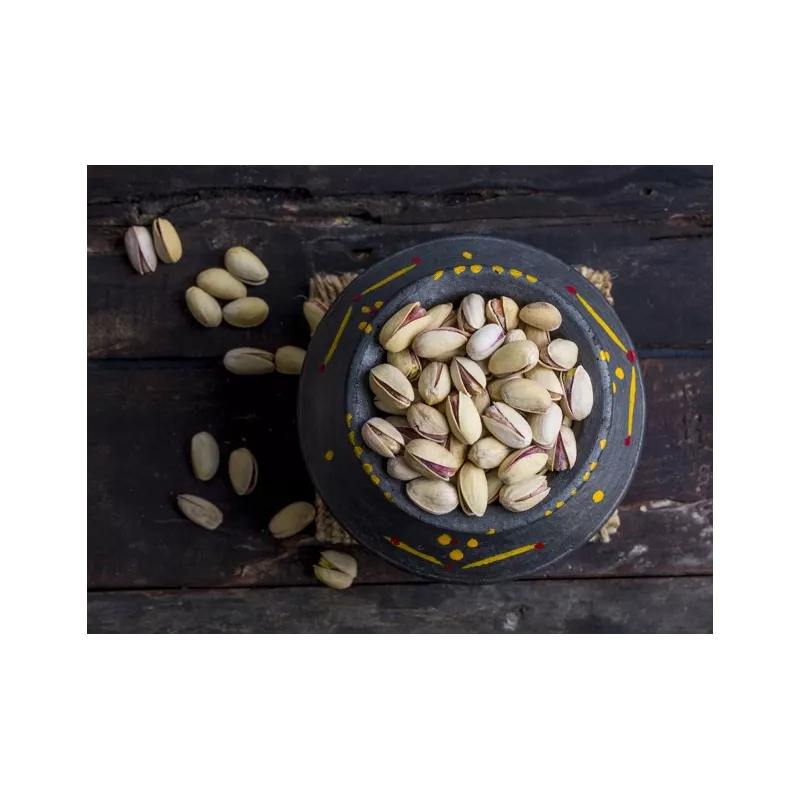 Organic pistachios PDO from Aegina in shell roasted and unsalted