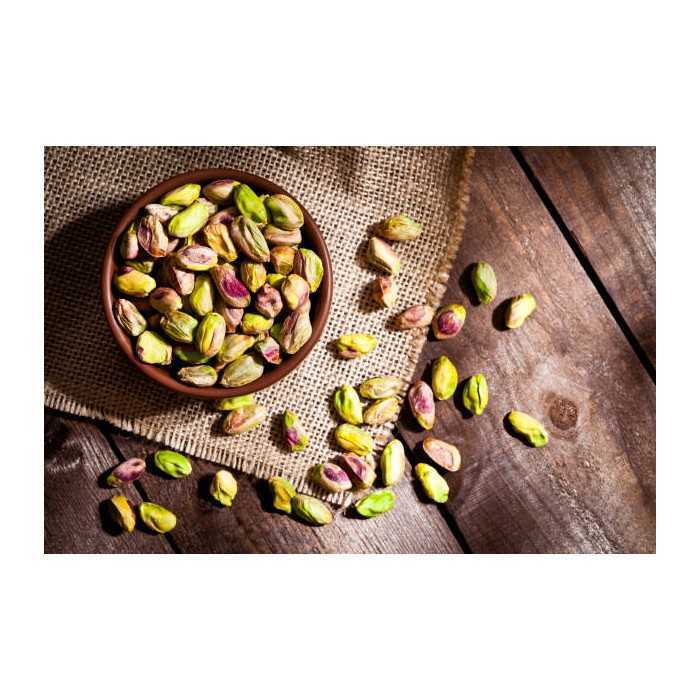 Organic shelled pistachios PDO from Aegina in Greece