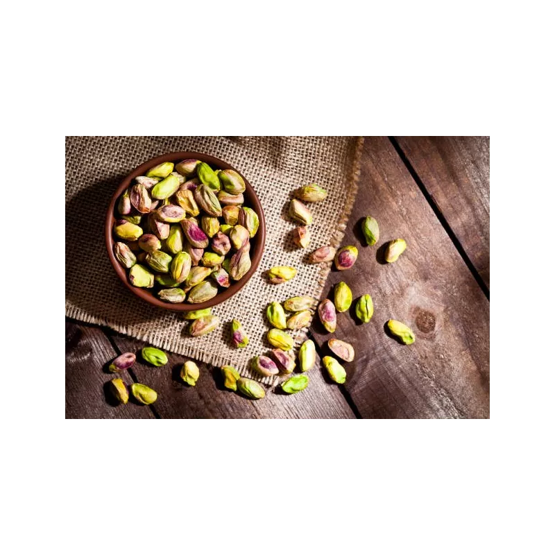 Pistaches bio décortiquées AOP d'Egine en Grèce