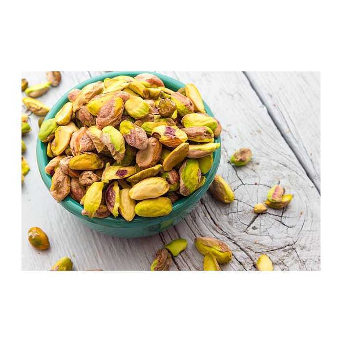 Organic shelled pistachios PDO from Aegina in Greece
