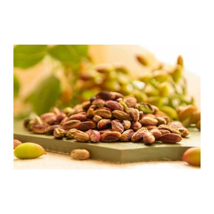 Organic shelled pistachios PDO from Aegina in Greece