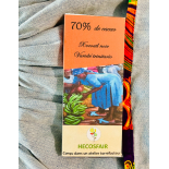 Vegan & fairtrade dark chocolate bar - 70% Trinitario cocoa from Haiti