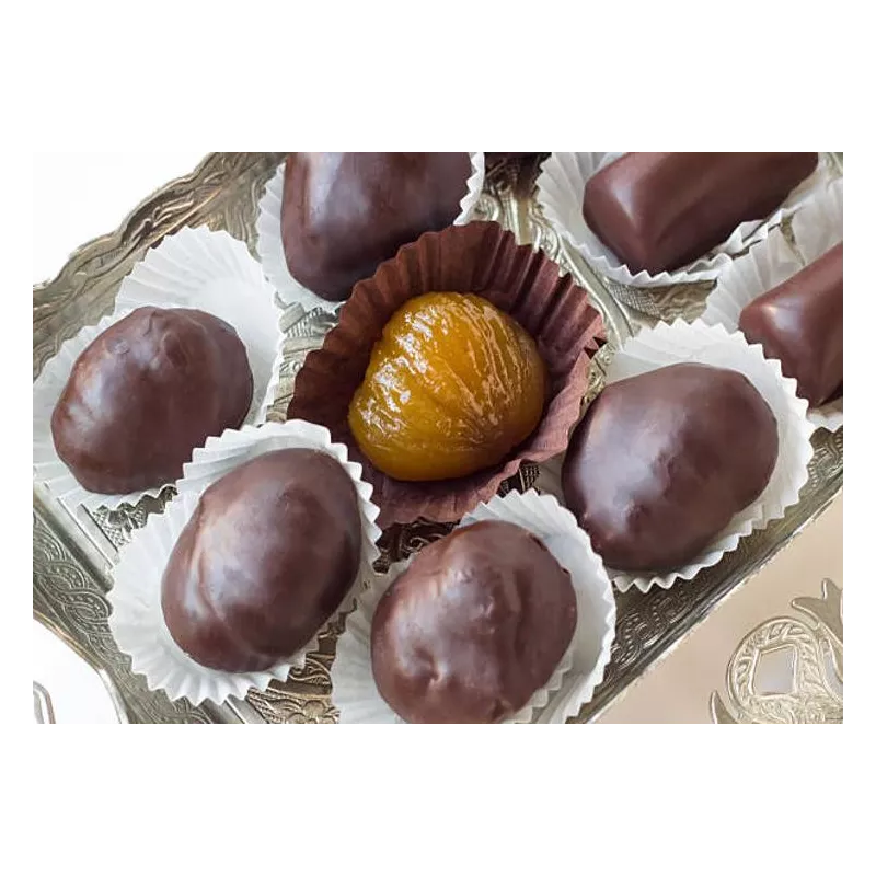 Coffret Signature HECOSFAIR – 8 Marrons Glacés Alcools Fins & Chocolat