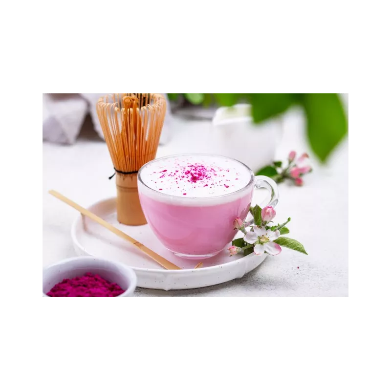 Matcha rose Bio ou poudre de fruit du dragon rouge ou pitaya bio d'...