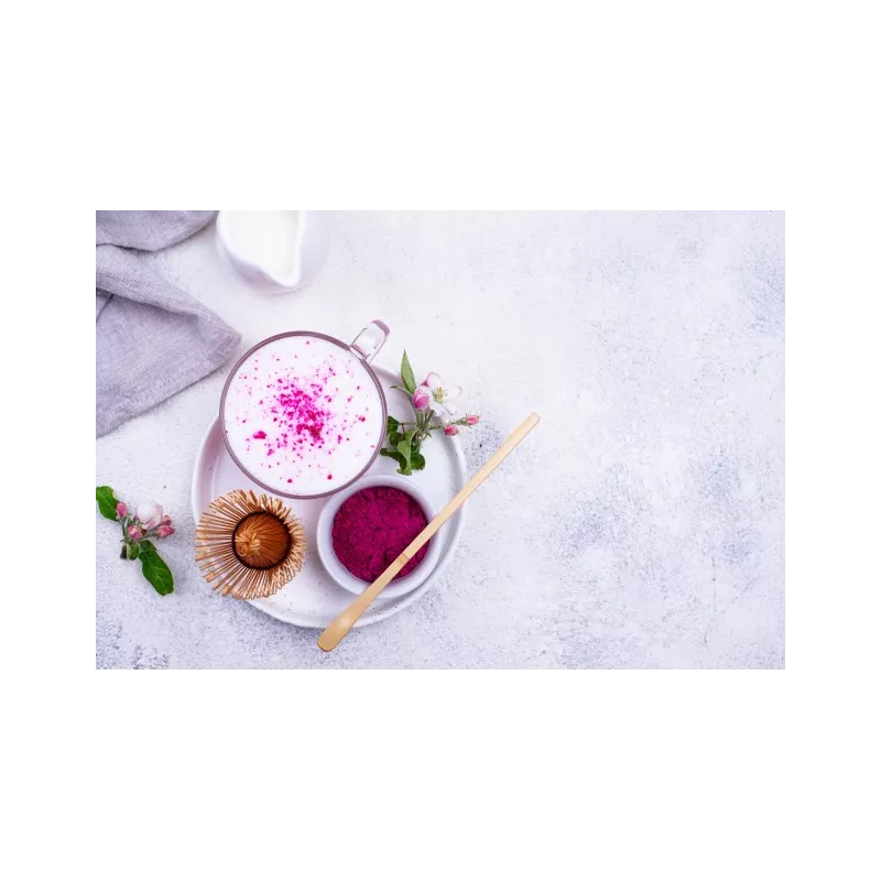 Matcha rose Bio ou poudre de fruit du dragon rouge ou pitaya bio d'...