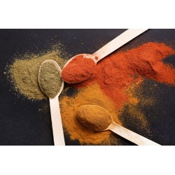 Caribbean delights - box of super spices powder: organic ceylon cinnamon, turmeric and moringa fairtrade from Haiti