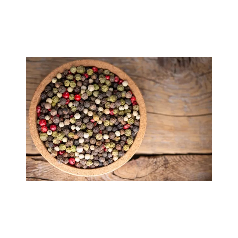 Mix 4 organic fairtrade peppers PGI from Kampot - direct producer