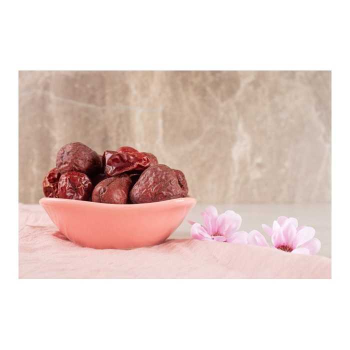 Organic & fairtrade dried Chinese red dates or jujubes or ziziphus ...