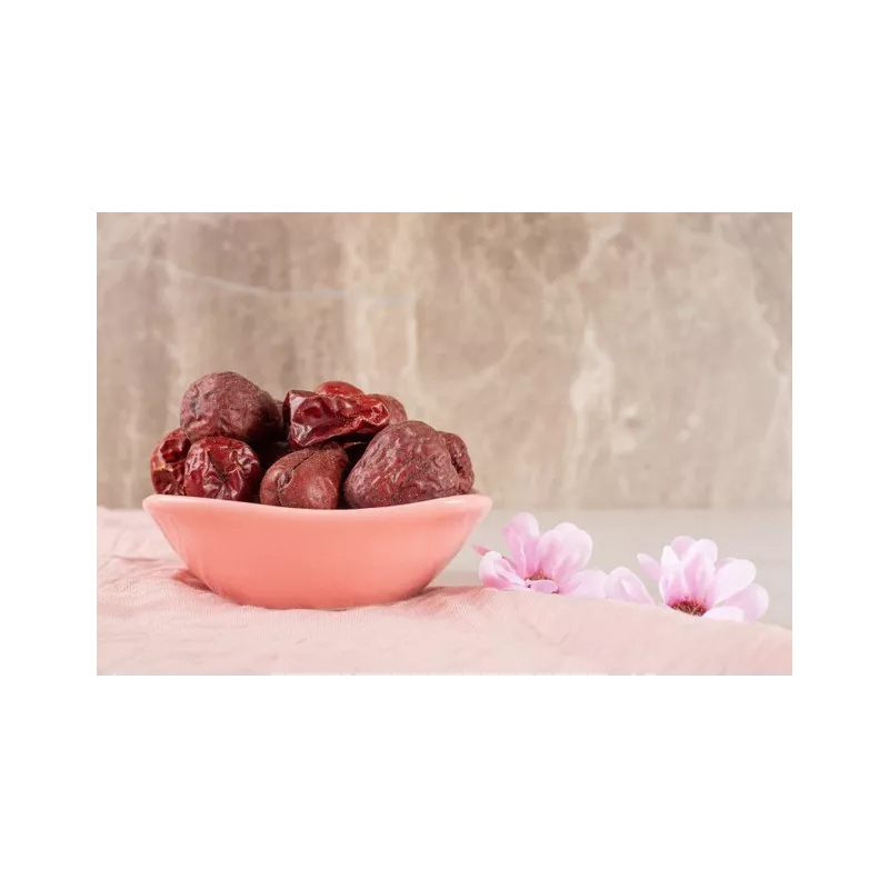 Organic & fairtrade dried Chinese red dates or jujubes or ziziphus ...