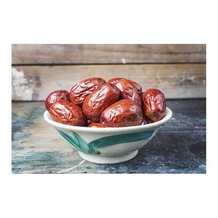 Organic & fairtrade dried Chinese red dates or jujubes or ziziphus ...