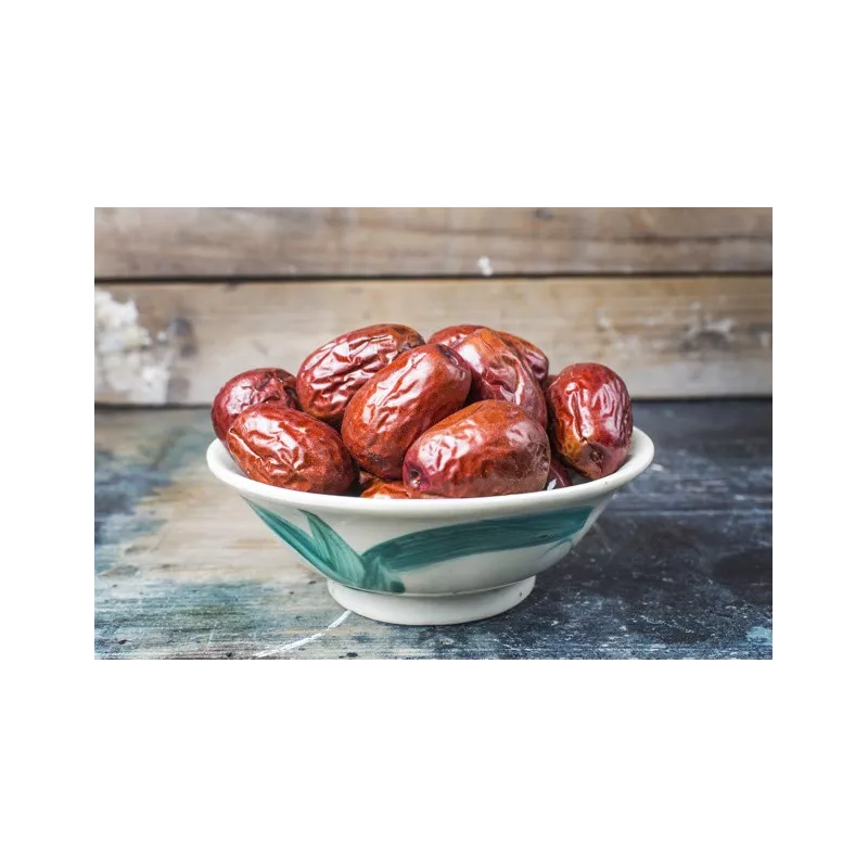 Organic & fairtrade dried Chinese red dates or jujubes or ziziphus ...