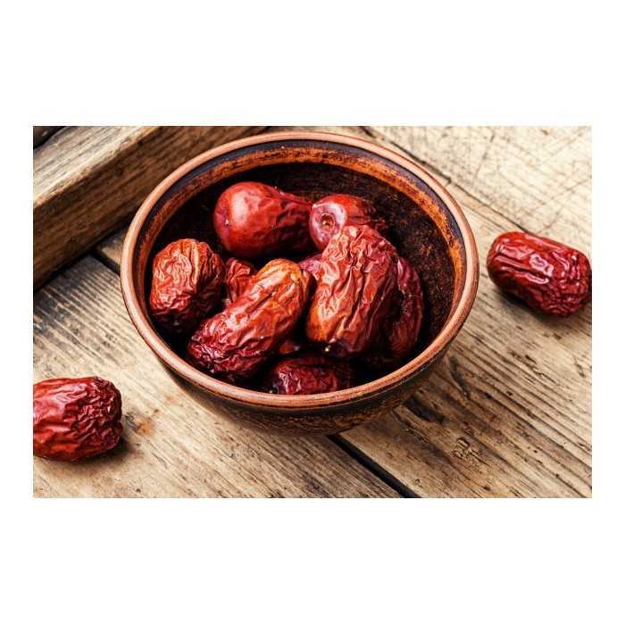Organic & fairtrade dried Chinese red dates or jujubes or ziziphus ...