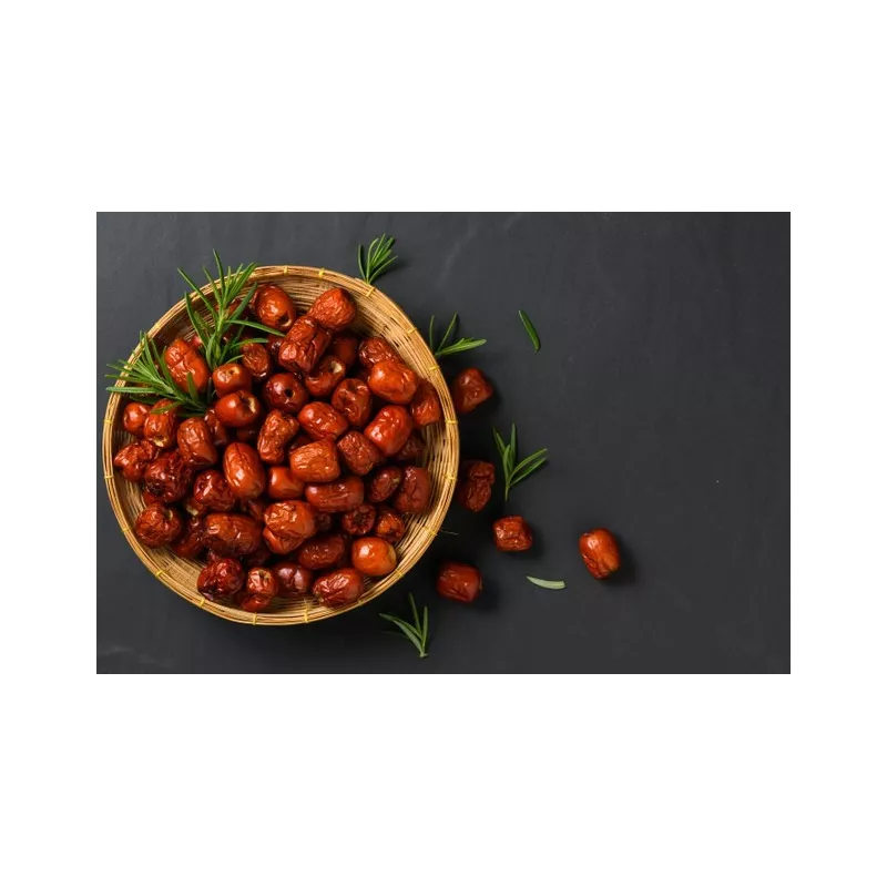 Organic & fairtrade dried Chinese red dates or jujubes or ziziphus ...