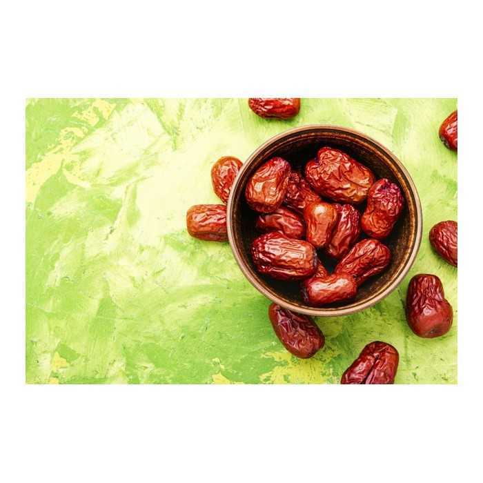 Organic & fairtrade dried Chinese red dates or jujubes or ziziphus ...