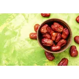 Organic & fairtrade dried Chinese red dates or jujubes or ziziphus ...