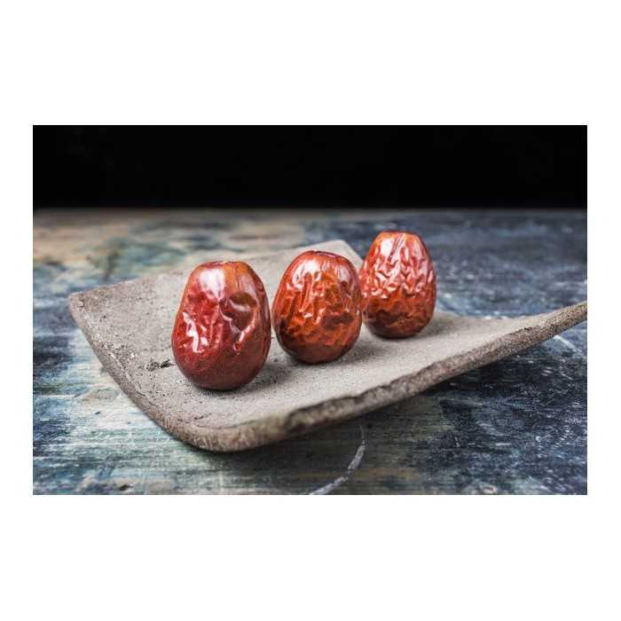Organic & fairtrade dried Chinese red dates or jujubes or ziziphus ...