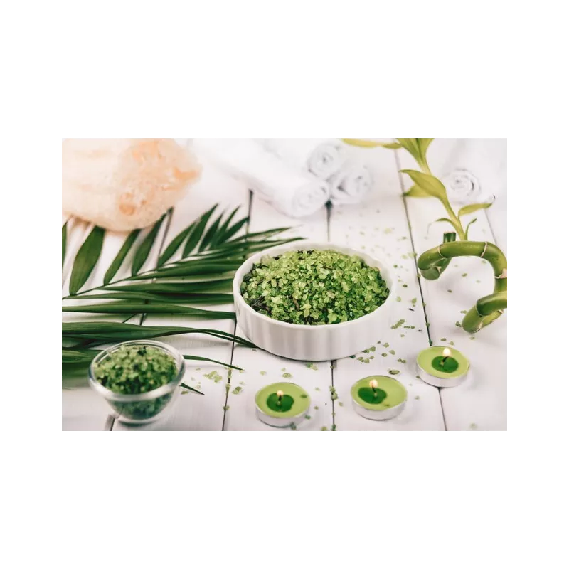Cristaux de Sel vert jade au bambou bio d'Hawaï premium