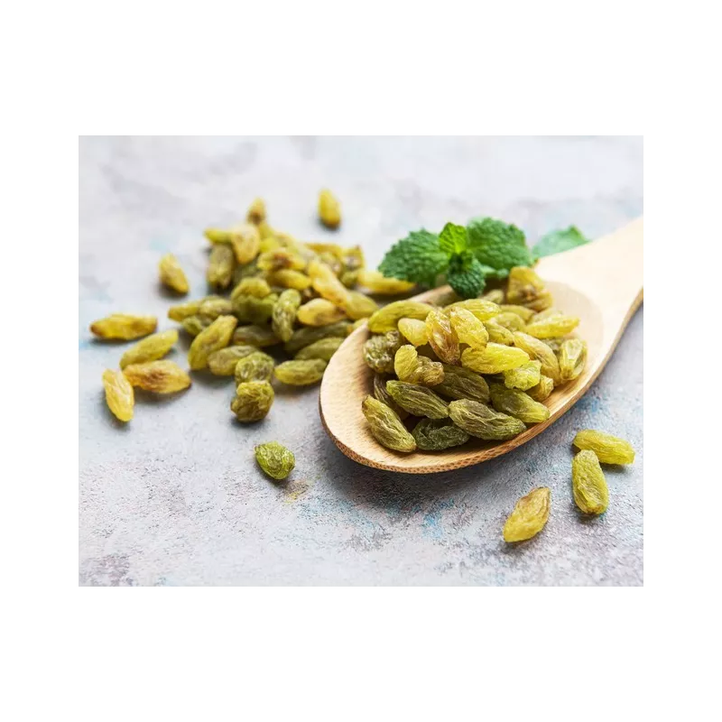 Organic and Fair Trade Green Khorog Raisins from Uzbekistan - Sulfi...