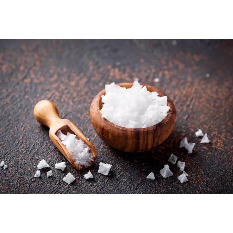 Maldon salt flake in England Maldon salt flake in England