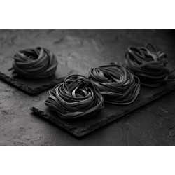 Organic & artisanal tagliatelle with squid ink from France - direct...