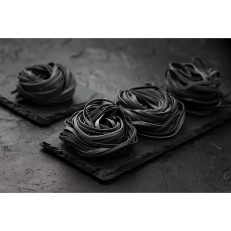 Organic & artisanal tagliatelle with squid ink from France - direct...