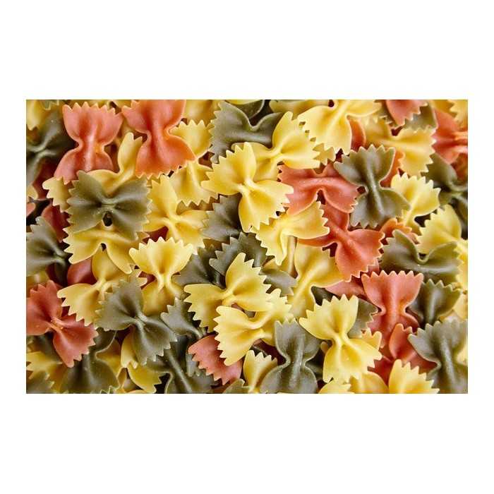 Organic & artisanal Farfalle or butterfly pasta 3 colors from Franc...