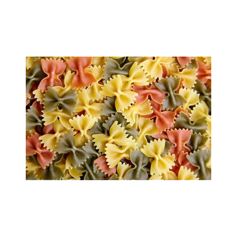 Organic & artisanal Farfalle or butterfly pasta 3 colors from Franc...