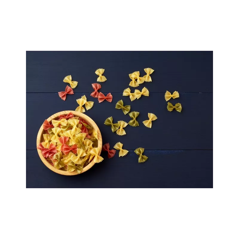 Organic & artisanal Farfalle or butterfly pasta 3 colors from Franc...