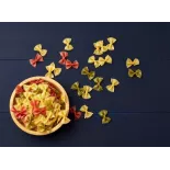 Organic & artisanal Farfalle or butterfly pasta 3 colors from Franc...