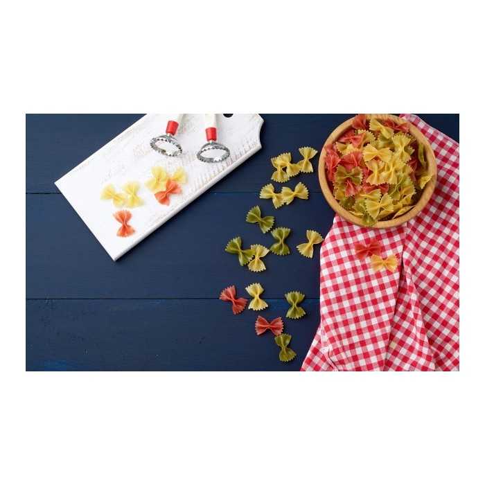 Organic & artisanal Farfalle or butterfly pasta 3 colors from Franc...