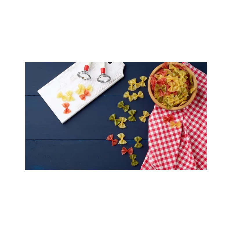 Organic & artisanal Farfalle or butterfly pasta 3 colors from Franc...