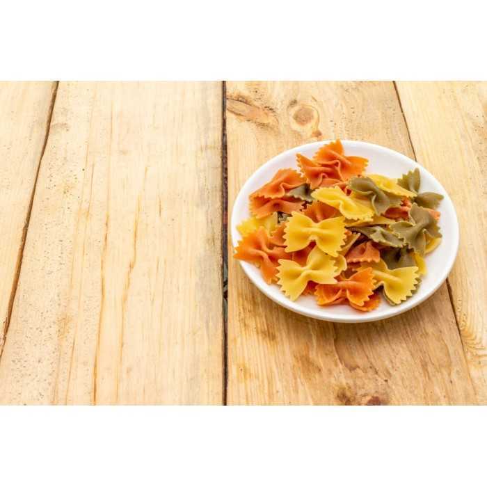 Organic & artisanal Farfalle or butterfly pasta 3 colors from Franc...