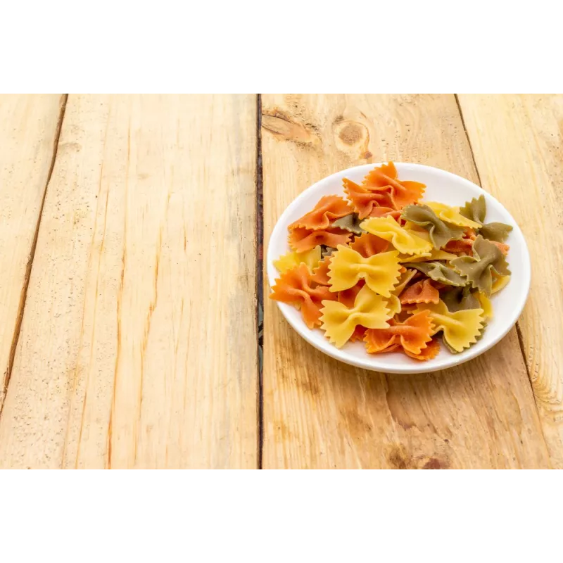 Organic & artisanal Farfalle or butterfly pasta 3 colors from Franc...