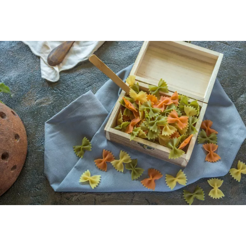 Organic & artisanal Farfalle or butterfly pasta 3 colors from Franc...