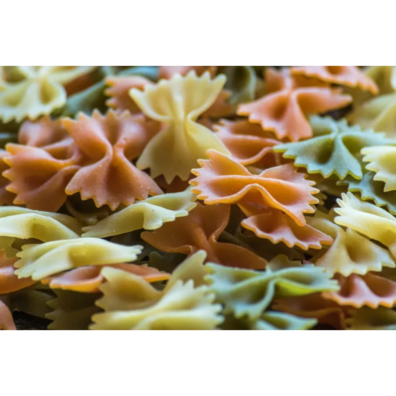 Organic & artisanal Farfalle or butterfly pasta 3 colors from Franc...
