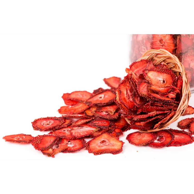 Organic Label rouge dried strawberries from Lot et Garonne - Direct...