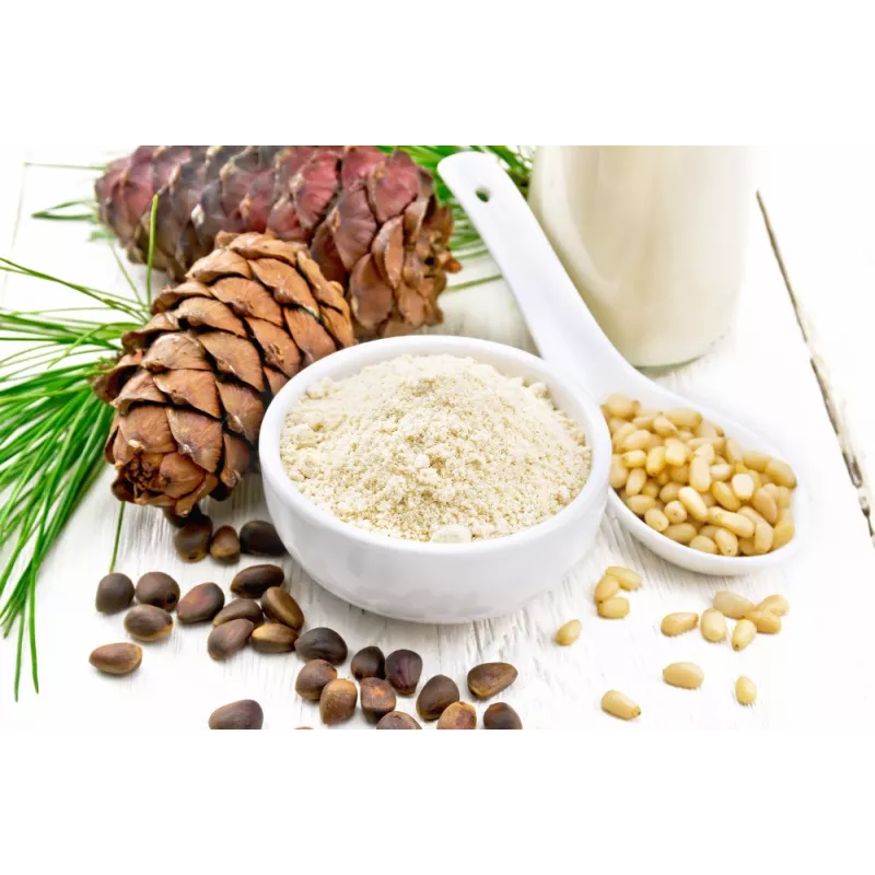 Farine de Pignon de Cèdre bio de Sibérie - Sans gluten