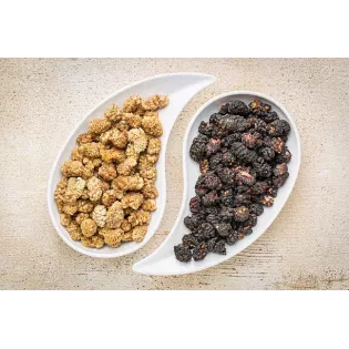 Mulberries noires & blanches séchées bio & équitables d'Ouzbékistan