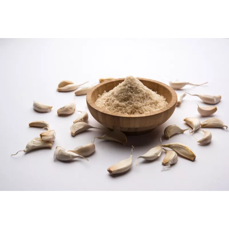 Organic garlic in semolina from France