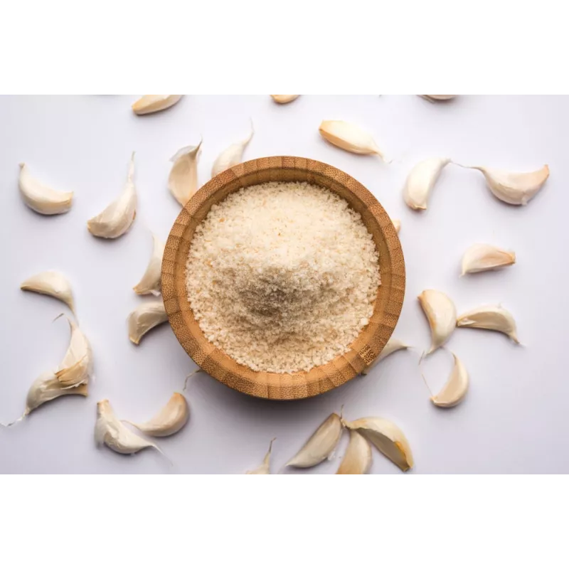 Organic garlic in semolina from France