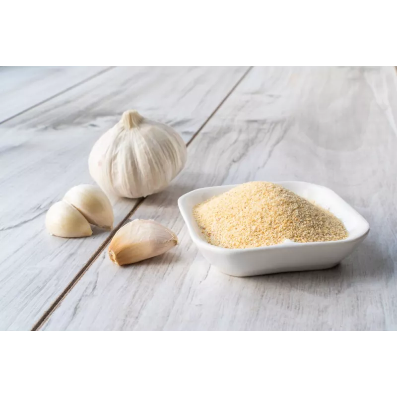 Organic garlic in semolina from France