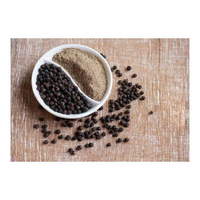 Organic fairtrade ground black pepper PGI from Kampot - direct prod...