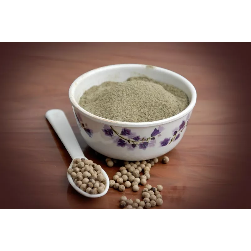Organic fairtrade ground white pepper PGI from Kampot - Direct prod...
