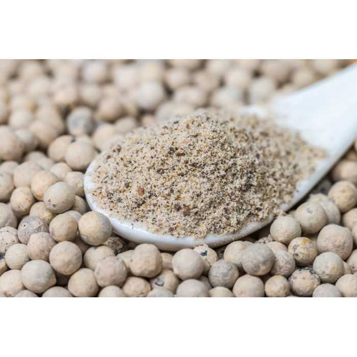 Organic fairtrade ground white pepper PGI from Kampot - Direct prod...