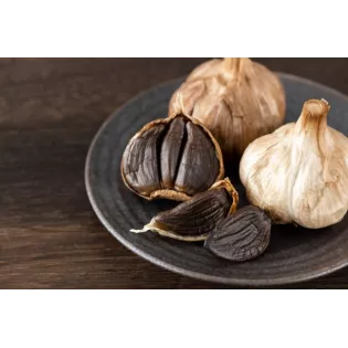 Natural black garlic made with garlic Label rouge PGI from Lautrec ...