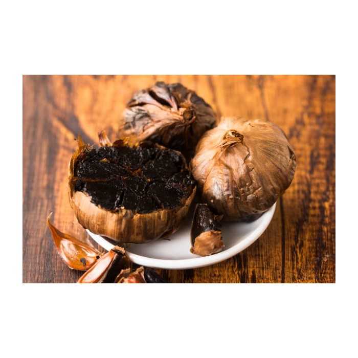 Natural black garlic made with garlic Label rouge PGI from Lautrec ...