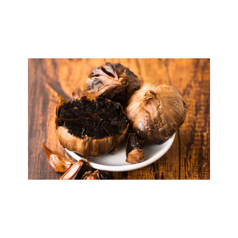 Natural black garlic made with garlic Label rouge PGI from Lautrec ...