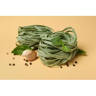 Tagliatelle bio & artisanale à l'ail et au basilic de France - dire...