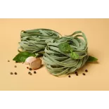 Tagliatelle bio & artisanale à l'ail et au basilic de France - dire...