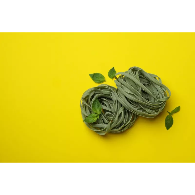 Tagliatelle bio & artisanale à l'ail et au basilic de France - dire...